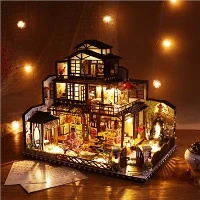 Casa en miniatura Hongda Casa de rèplica en miniatura Cabana de troncs en miniatura